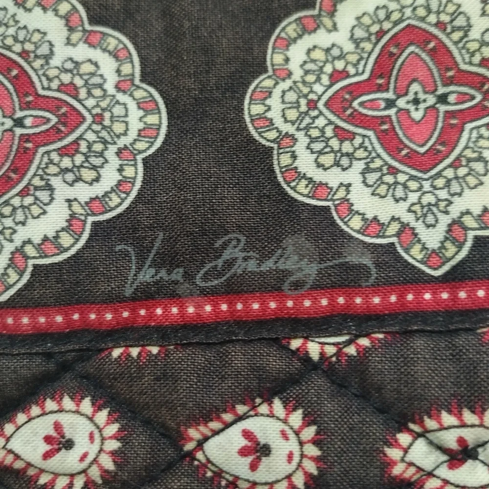 Vera Bradley Black Floral Petals/Paisley Pattern, Crossbody Bag